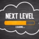 Next level self-care progress bar and cloud illustration.
