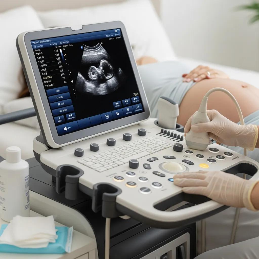 Advanced ultrasound equipment demonstrating safety and accuracy in at-home imaging