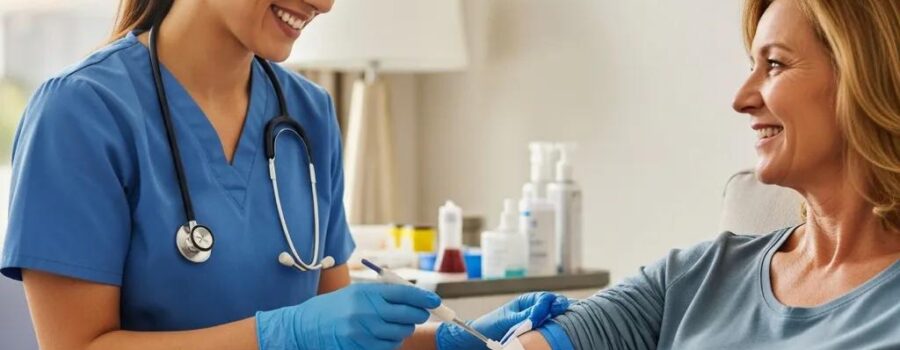At-home blood draw service highlighting convenience and patient comfort