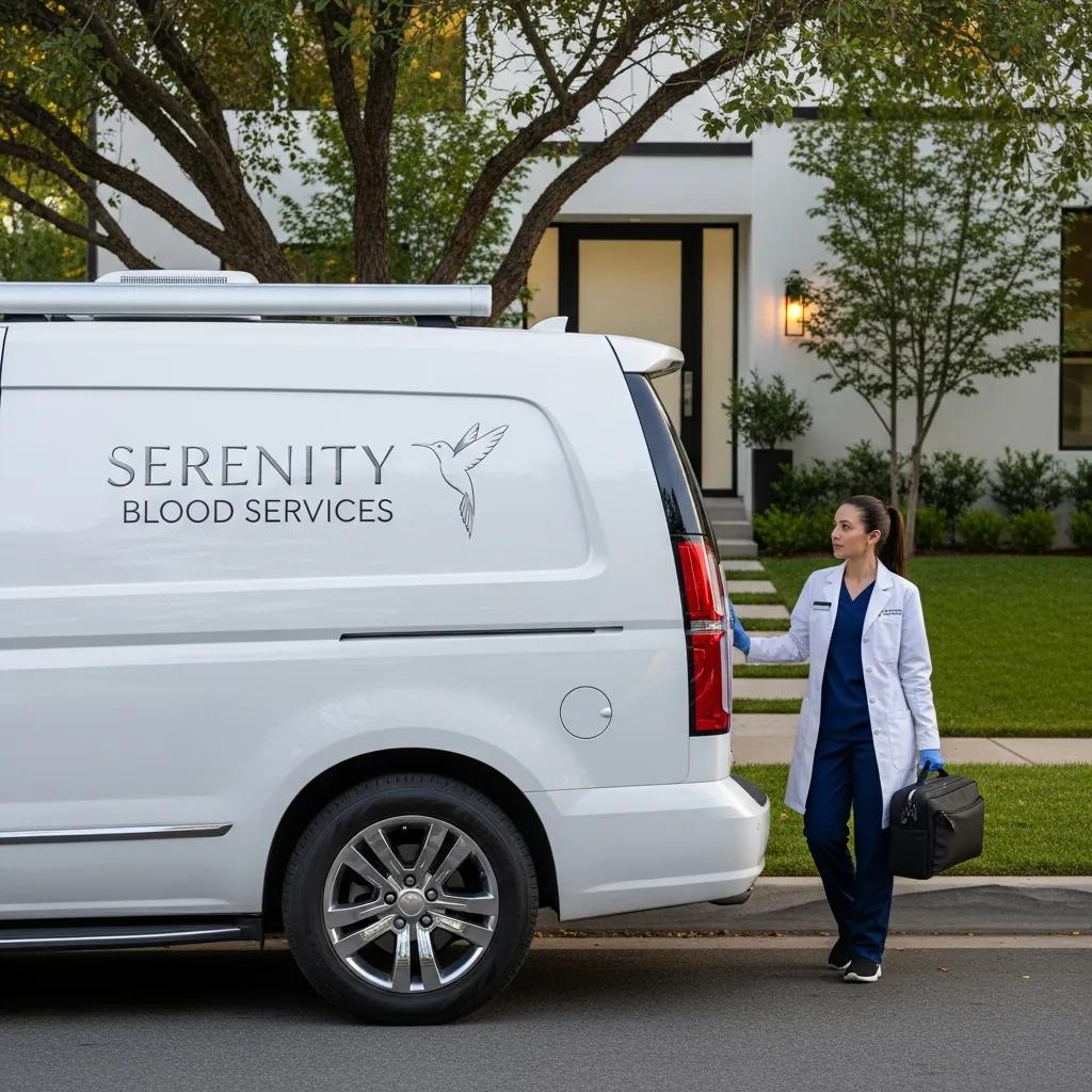 Discreet mobile phlebotomy vehicle ensuring patient privacy and discretion
