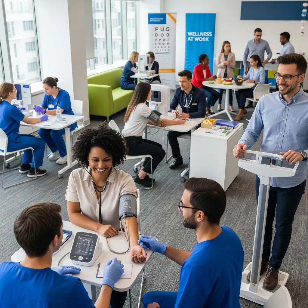 diverse-employees-actively-participating-in-a-corporate-health-screening-program-in-a-modern-office-c6123737-ea6a-4ff1-9b2a-865c7ca30d9bwebp - Desert Mobile Medical | Concierge Physicians Diverse employees actively participating in a corporate health screening program in a modern office