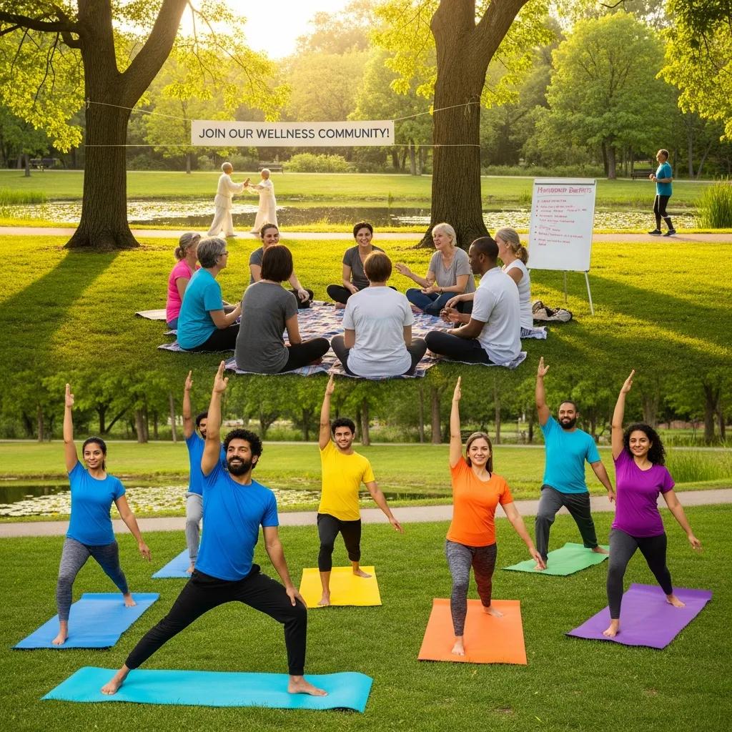 Diverse group of individuals participating in a wellness program, showcasing the benefits of membership plans for health