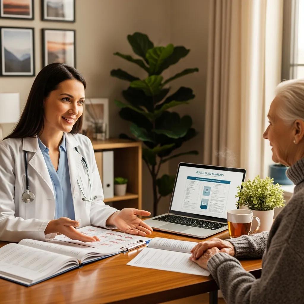Doctor and patient discussing personalized healthcare in a cozy office