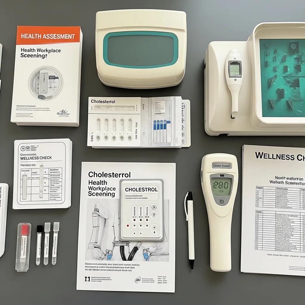 Health assessment tools and equipment for mobile workplace screenings