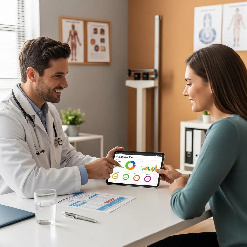 healthcare-professional-discussing-personalized-weight-loss-plans-with-a-patient-in-a-clinic-2830330c-8d38-42ae-8fcd-b129845718f6jpg - Desert Mobile Medical | Concierge Physicians Healthcare professional discussing personalized weight loss plans with a patient in a clinic