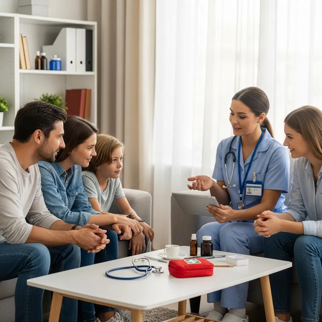 healthcare-provider-discussing-treatment-options-with-a-family-at-home-cd87848b-b3ce-417f-9942-c1cc2f3e7484.webp - Desert Mobile Medical | Concierge Physicians Healthcare provider discussing treatment options with a family at home