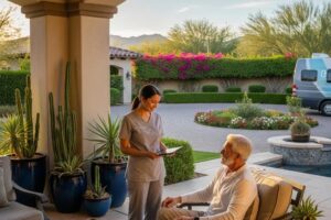 Mobile healthcare service in Phoenix, AZ, highlighting personalized care and convenience