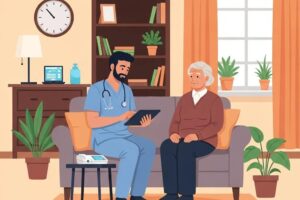 Mobile medical professional providing personalized care in a home setting