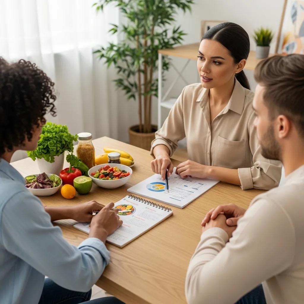 nutritionist-consulting-with-a-couple-about-tailored-meal-plans-and-dietary-preferences-055fadfc-1235-43e4-b6dd-87e87d24e2b7.webp - Desert Mobile Medical | Concierge Physicians Nutritionist consulting with a couple about tailored meal plans and dietary preferences