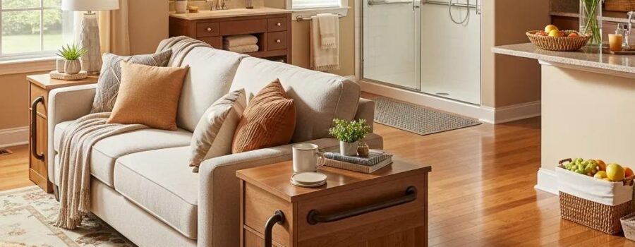 Safe and inviting home environment with safety features for personalized health care